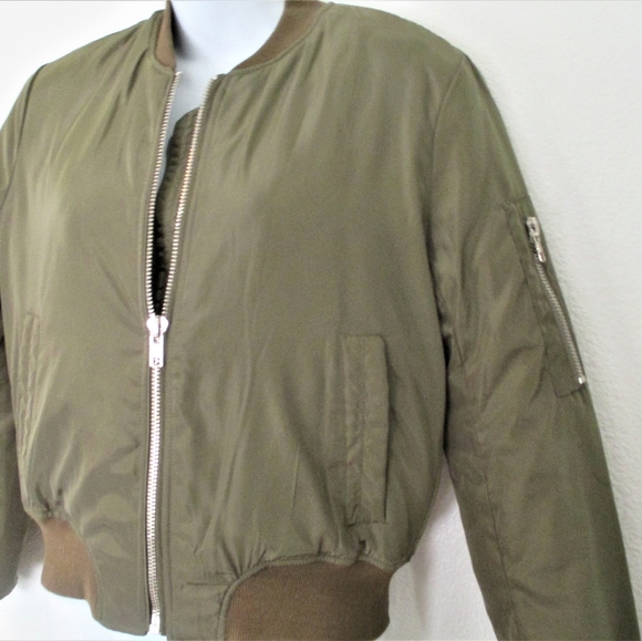 Olive Green Bomber Jacket - Picture 7 of 7